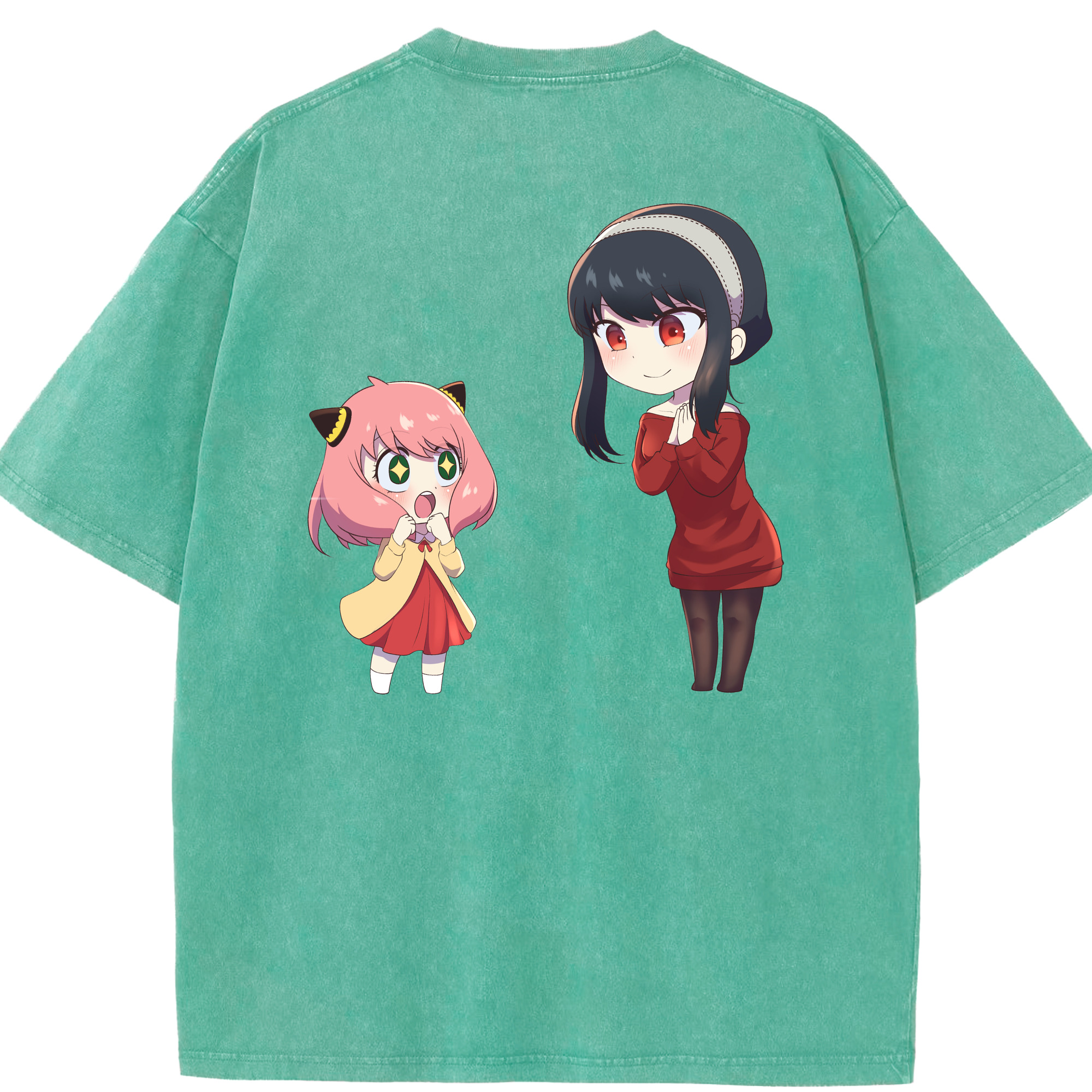 （画像用） SPY×FAMILY间谍家家酒 綿100% ヴィンテージ風 半袖Tシャツ（背面プリント）